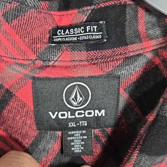 NWT Volcom Flannel Shirt Plaid 2XL Shacket - Picture 4 of 11